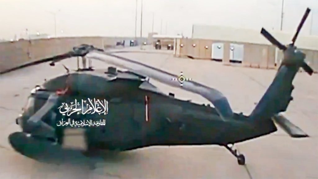 Drone Strike on U.S. Army Black Hawk in Iraq Signals Threats