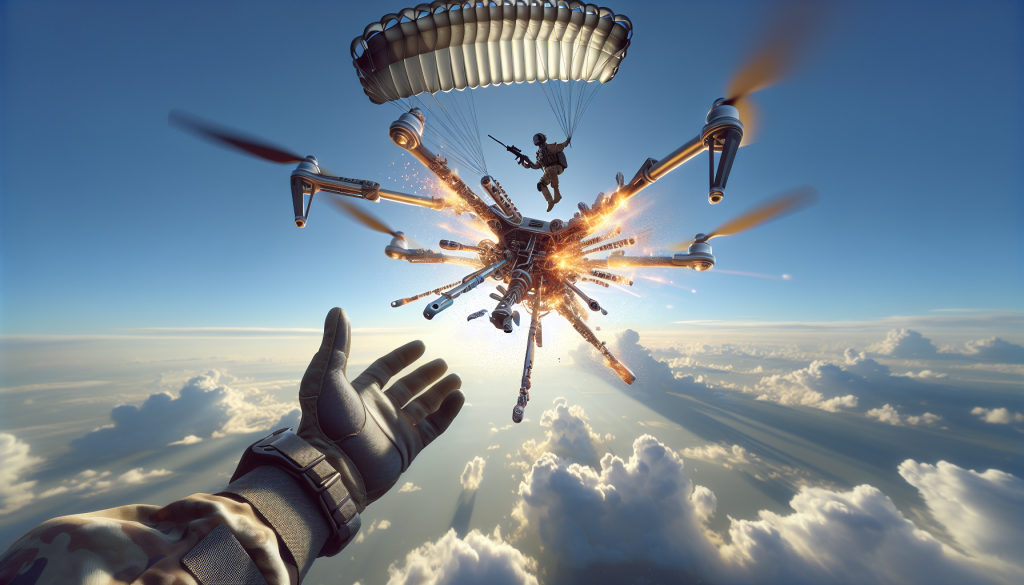 Paratrooper Discovers Drone Issue